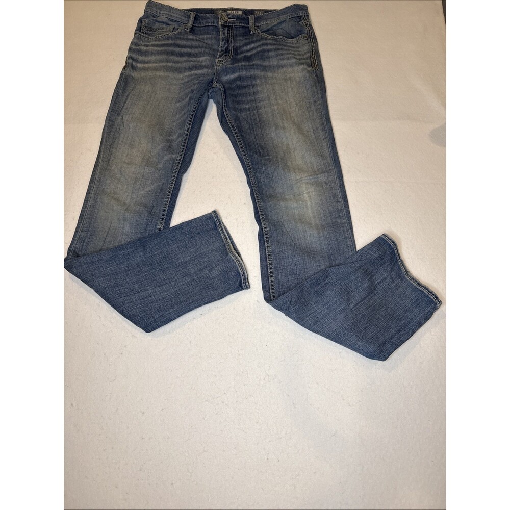 BKE Jake Jeans Mens 34 XL Straight Leg Denim Distressed Wash SOFT 99% Cotton - Picture 6 of 16